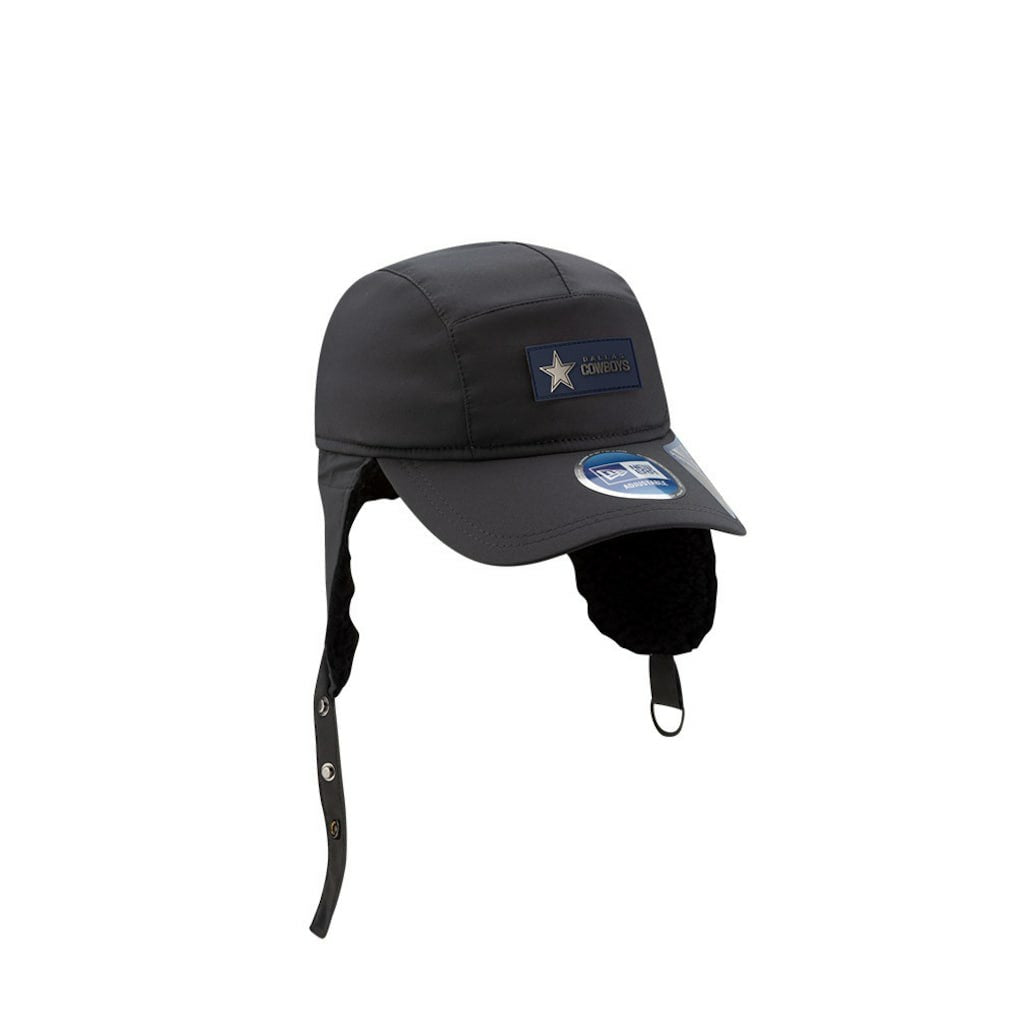 Dallas Cowboys New Era 2025 Sideline Cold Weather Runner Dog Ear Adjustable Hat Charcoal - NFL