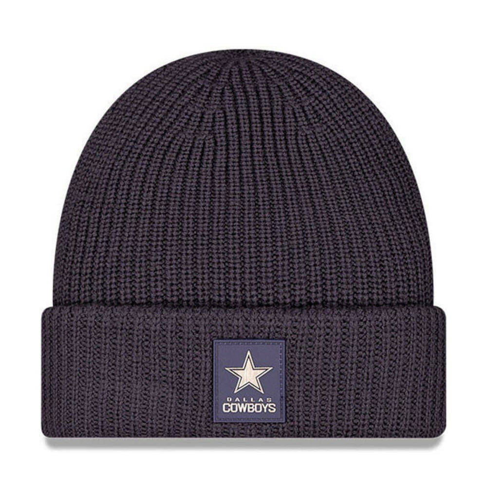 Dallas Cowboys New Era 2025 Sideline Cold Weather Cuffed Knit Hat Charcoal - NFL