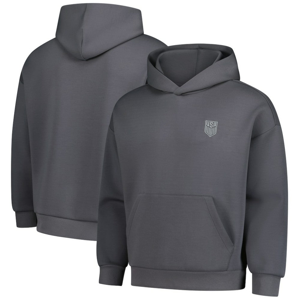 USMNT Levelwear Luxe Signature Tri-Blend Pullover Hoodie - Gray
