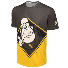 San Diego Padres FOCO Big Logo Mascot T-Shirt Sale