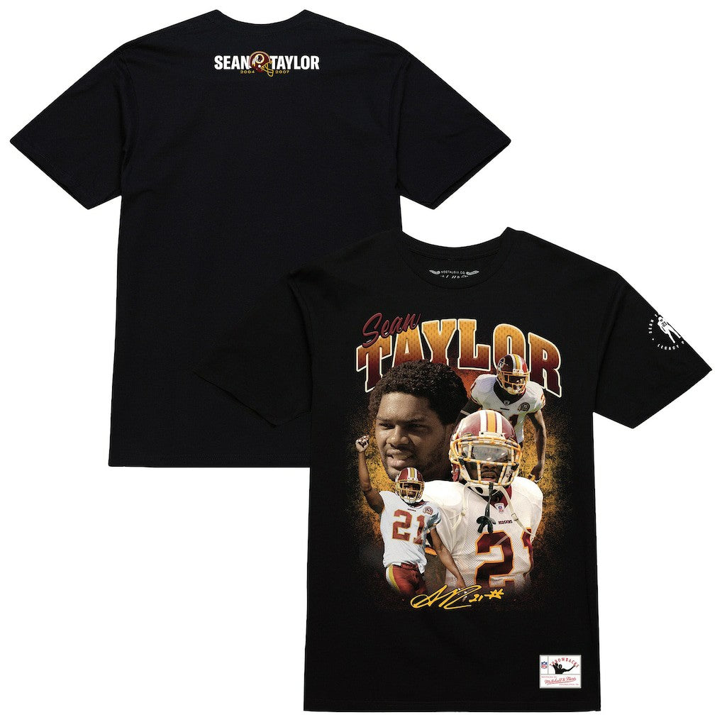 Sean Taylor Washington Commanders Graphic T-Shirt Black - Mitchell & Ness