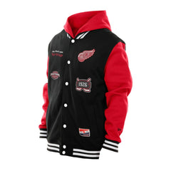 Detroit Red Wings - New Era Full-Snap Fleece Hoodie Jacket Black/Red