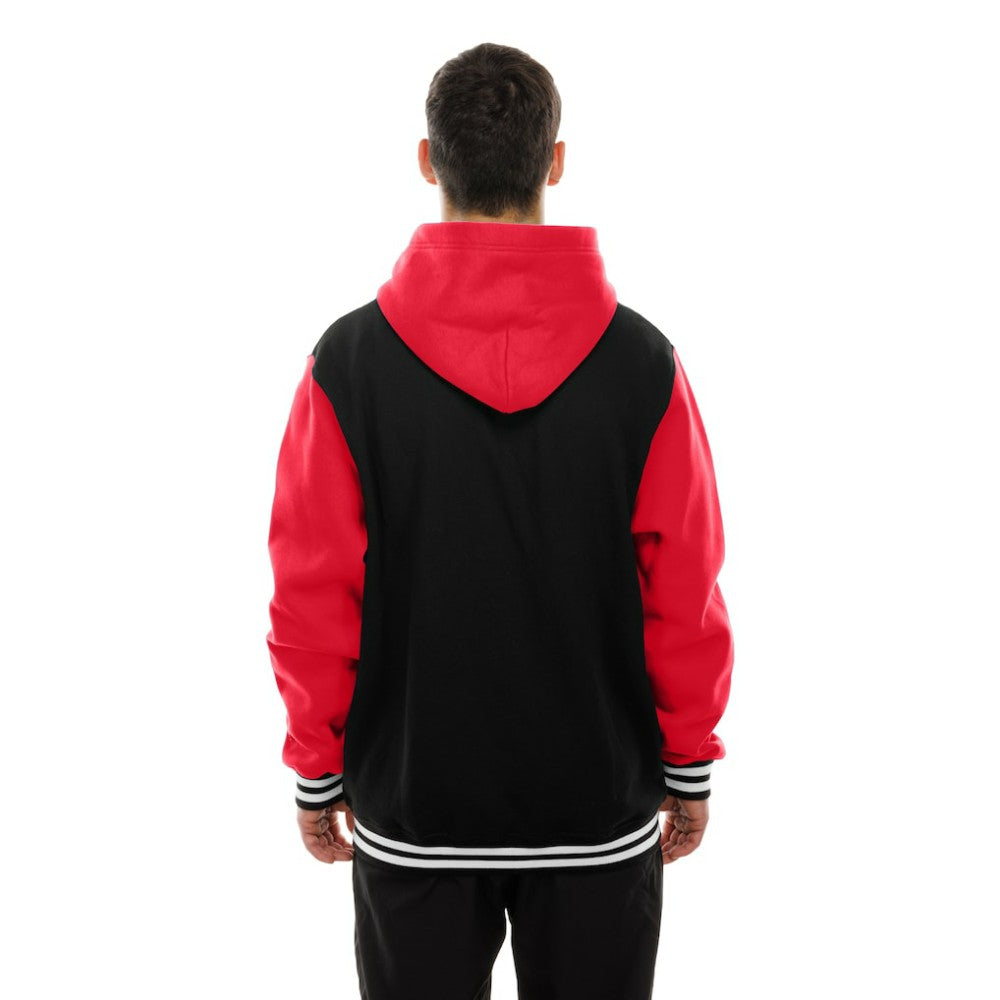 Detroit Red Wings - New Era Full-Snap Fleece Hoodie Jacket Black/Red