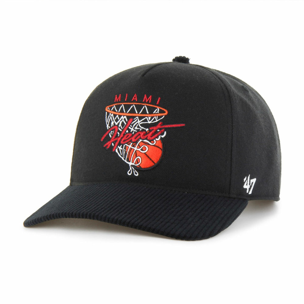 47 brand - Miami Heat '47 Nothing But Net Hitch Adjustable Hat - Black