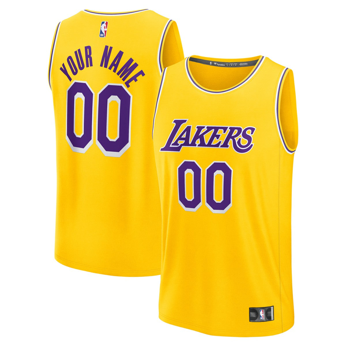 Fanatics - Los Angeles Lakers Youth Custom Fastbreak Jersey - Icon - Gold