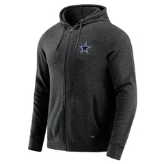 Dallas Cowboys J. Palmer Players Lounge Tri-Blend Full-Zip Hoodie Dark Heather Gray - NFL