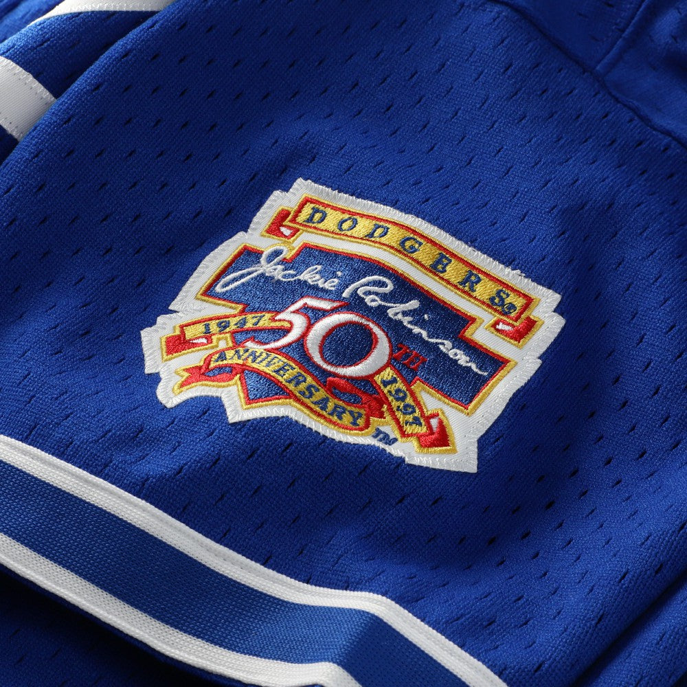 Hideo Nomo Los Angeles Dodgers Mitchell & Ness Cooperstown Collection Mesh Batting Practice Button-Up Jersey Lifestyle