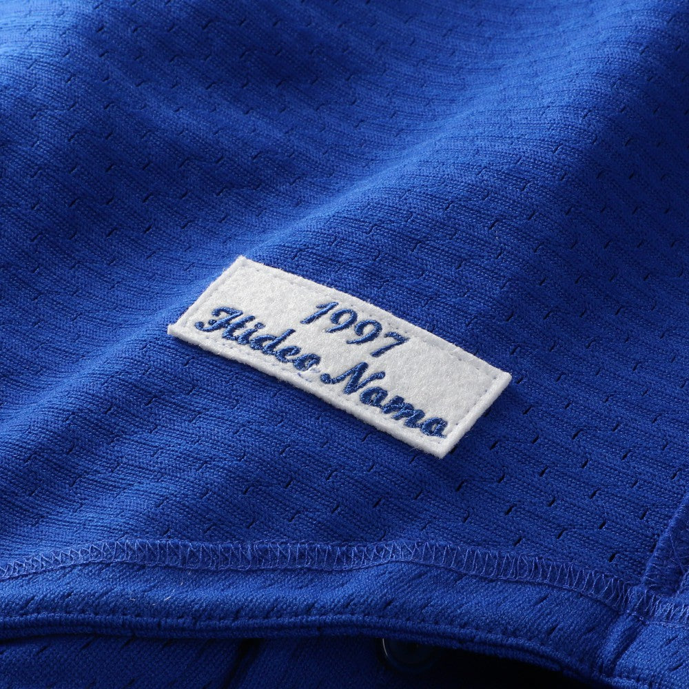 Hideo Nomo Los Angeles Dodgers Mitchell & Ness Cooperstown Collection Mesh Batting Practice Button-Up Jersey Lifestyle