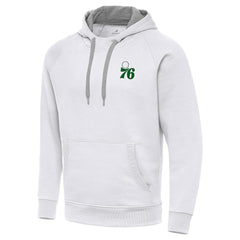 NBA - Philadelphia 76ers Antigua St. Patrick's Day Victory Raglan Pullover Hoodie - White