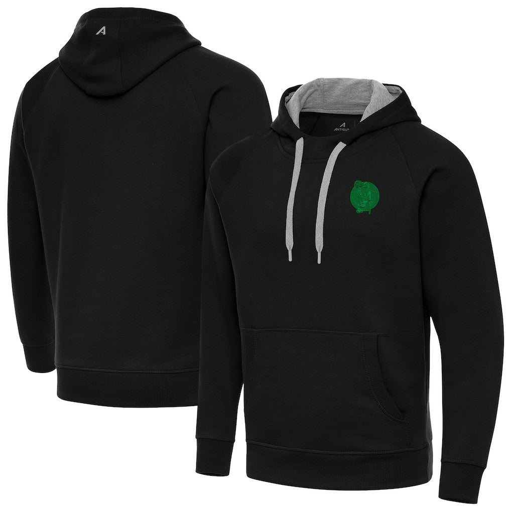 NBA - Boston Celtics Antigua St. Patrick's Day Victory Raglan Pullover Hoodie - Black