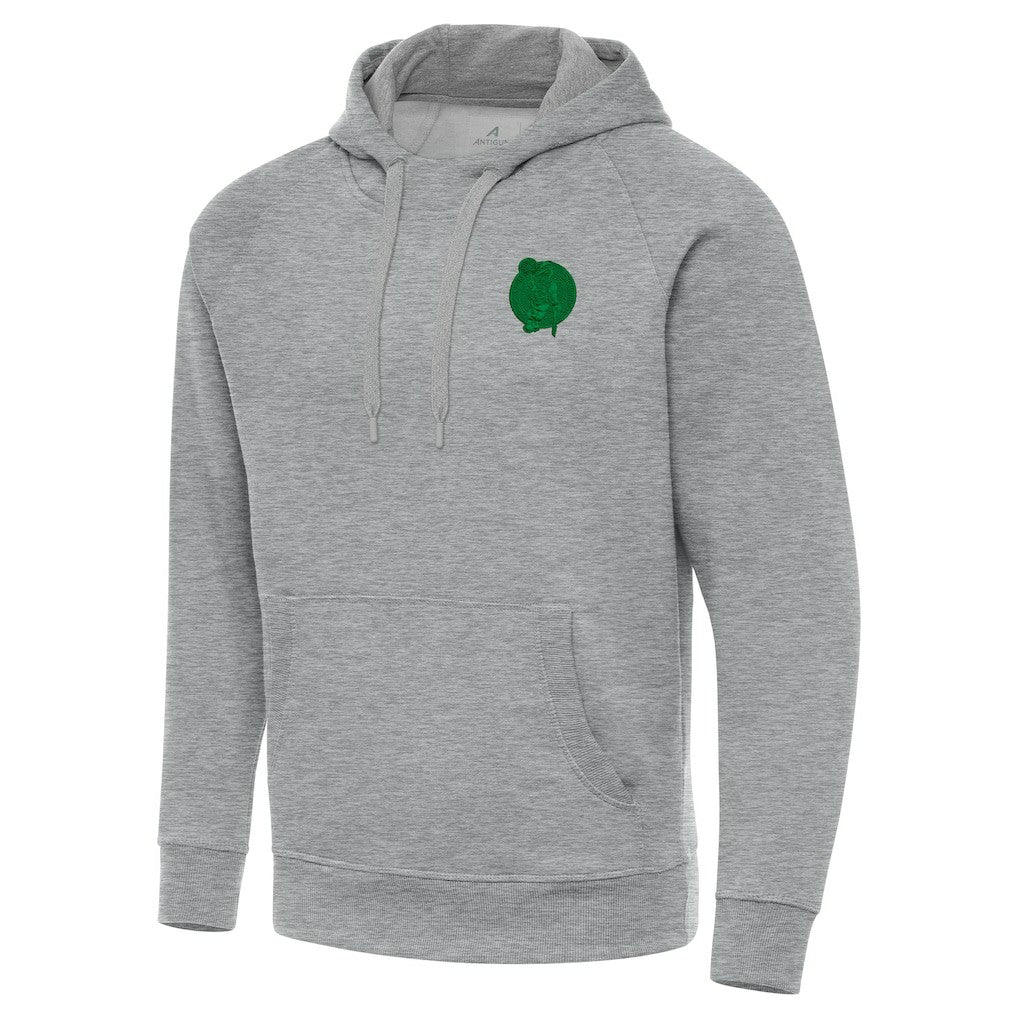 NBA - Boston Celtics Antigua St. Patrick's Day Victory Raglan Pullover Hoodie - Heather Gray