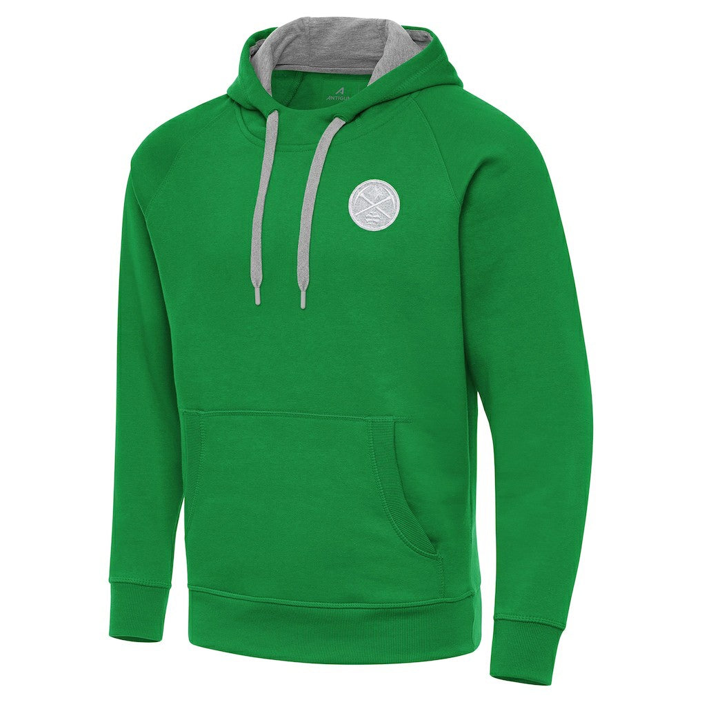 NBA - Denver Nuggets Antigua St. Patrick's Day Victory Raglan Pullover Hoodie - Kelly Green