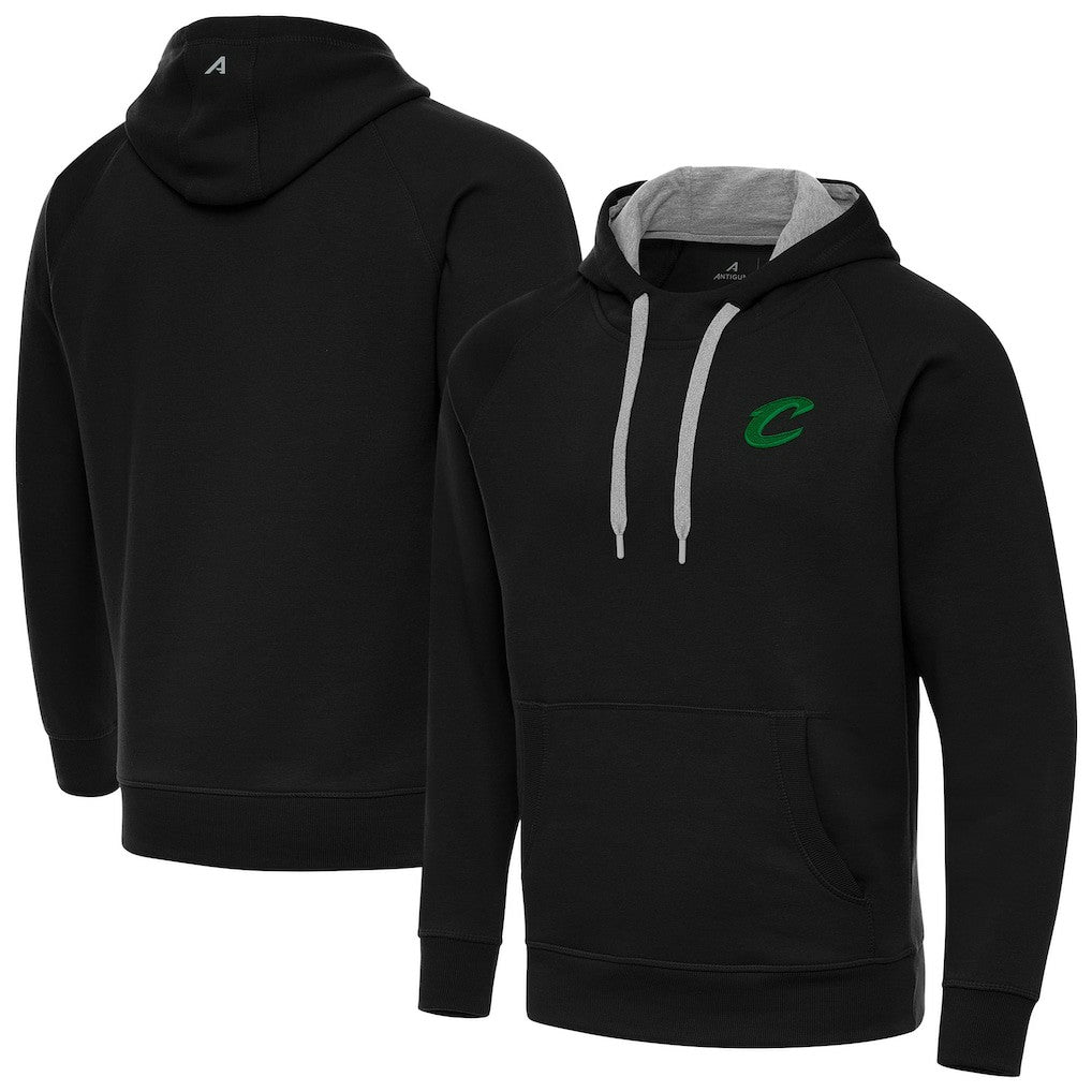 NBA - Cleveland Cavaliers Antigua St. Patrick's Day Victory Raglan Pullover Hoodie - Black