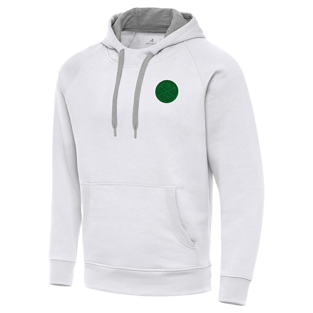 NBA - Denver Nuggets Antigua St. Patrick's Day Victory Raglan Pullover Hoodie - White