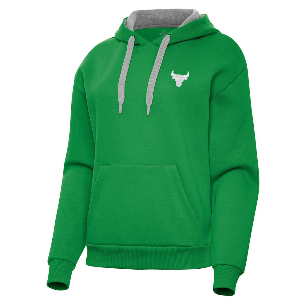 NBA - Chicago Bulls Antigua Women's St. Patrick's Day Victory Pullover Hoodie - Kelly Green