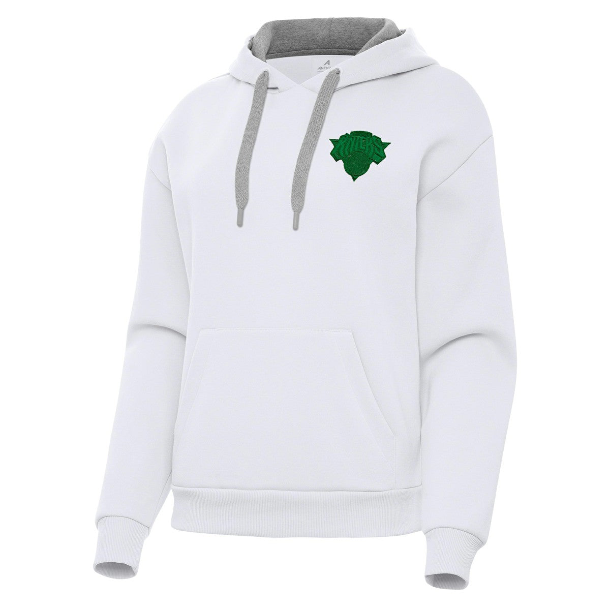 NBA - New York Knicks Antigua Women's St. Patrick's Day Victory Pullover Hoodie - White