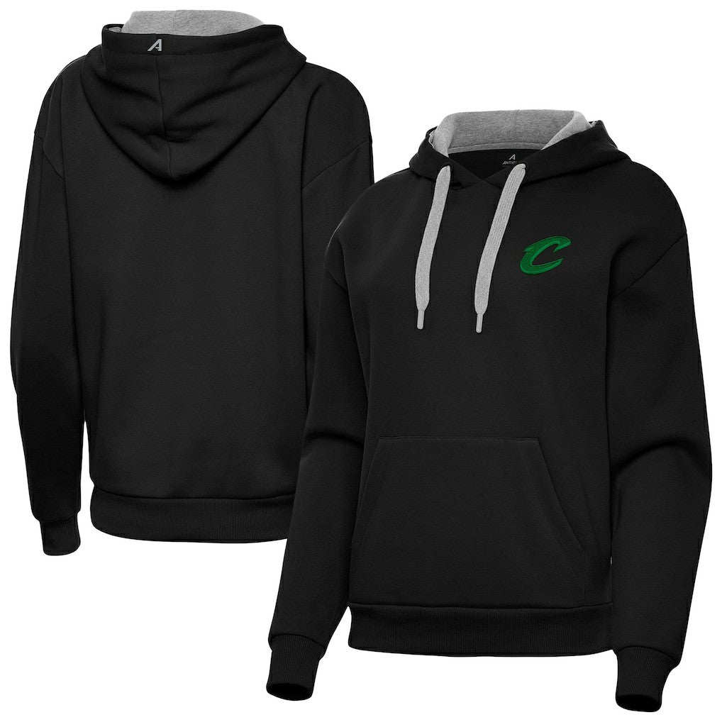 NBA - Cleveland Cavaliers Antigua Women's St. Patrick's Day Victory Pullover Hoodie - Black