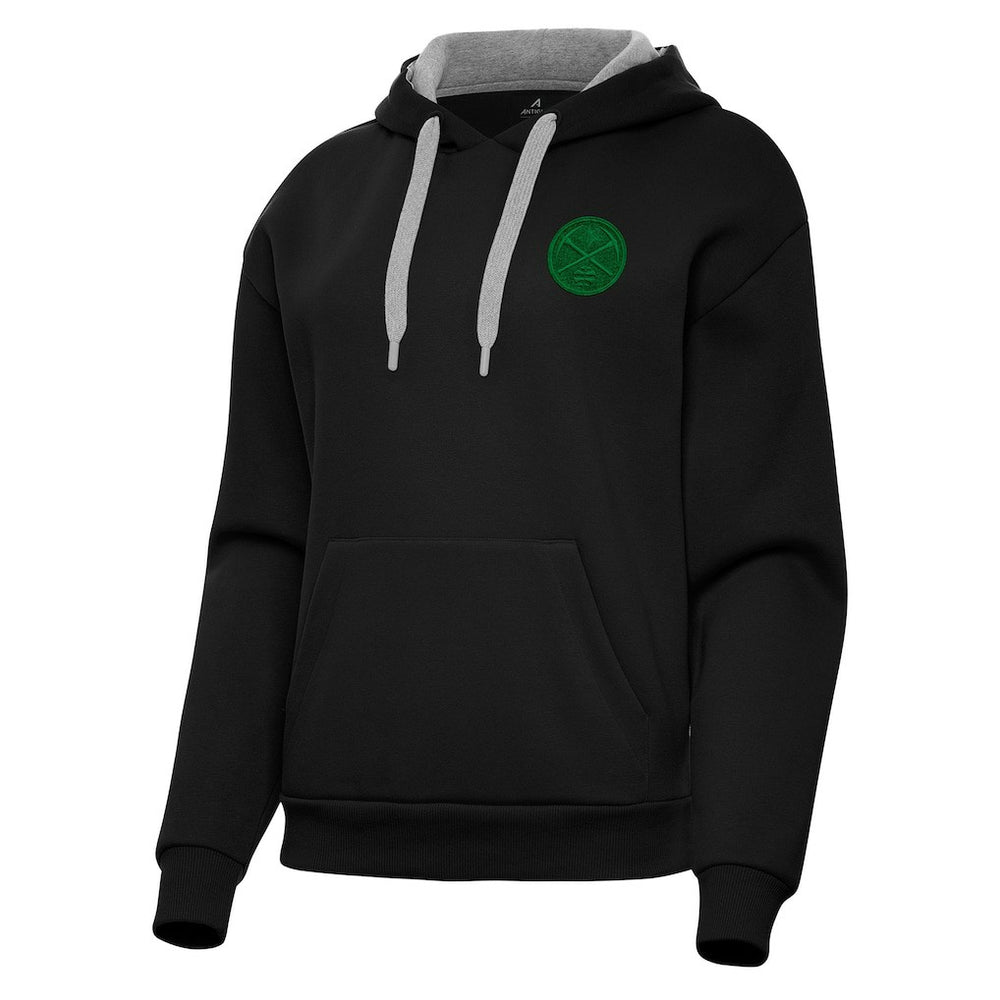 NBA - Denver Nuggets Antigua Women's St. Patrick's Day Victory Pullover Hoodie - Black