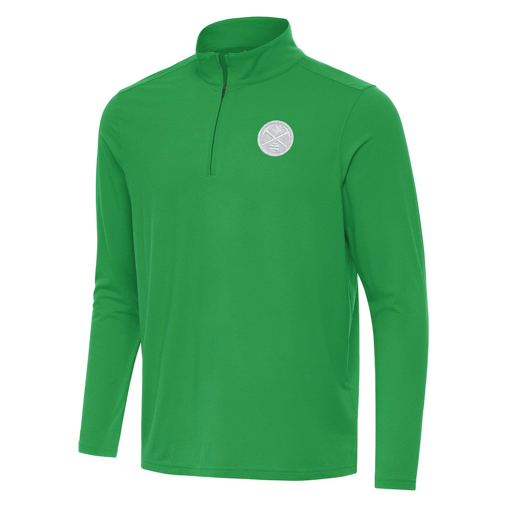 NBA - Denver Nuggets Antigua St. Patrick's Day Intent Quarter-Zip Jacket - Kelly Green