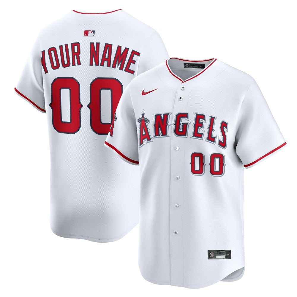 Los Angeles Angels Nike Home Limited Custom Jersey - White | MLB Jerseys