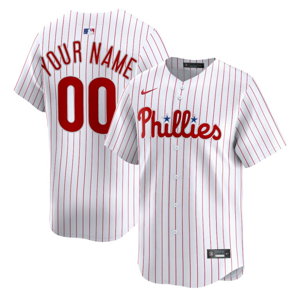 Philadelphia Phillies Nike Home Limited Custom Jersey - White | MLB Jerseys
