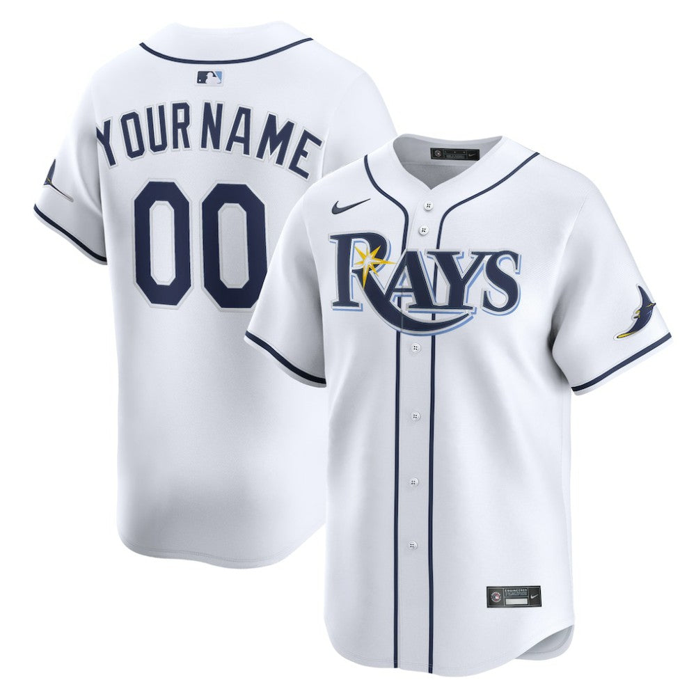 Tampa Bay Rays Nike Home Limited Custom Jersey - White | MLB Jerseys
