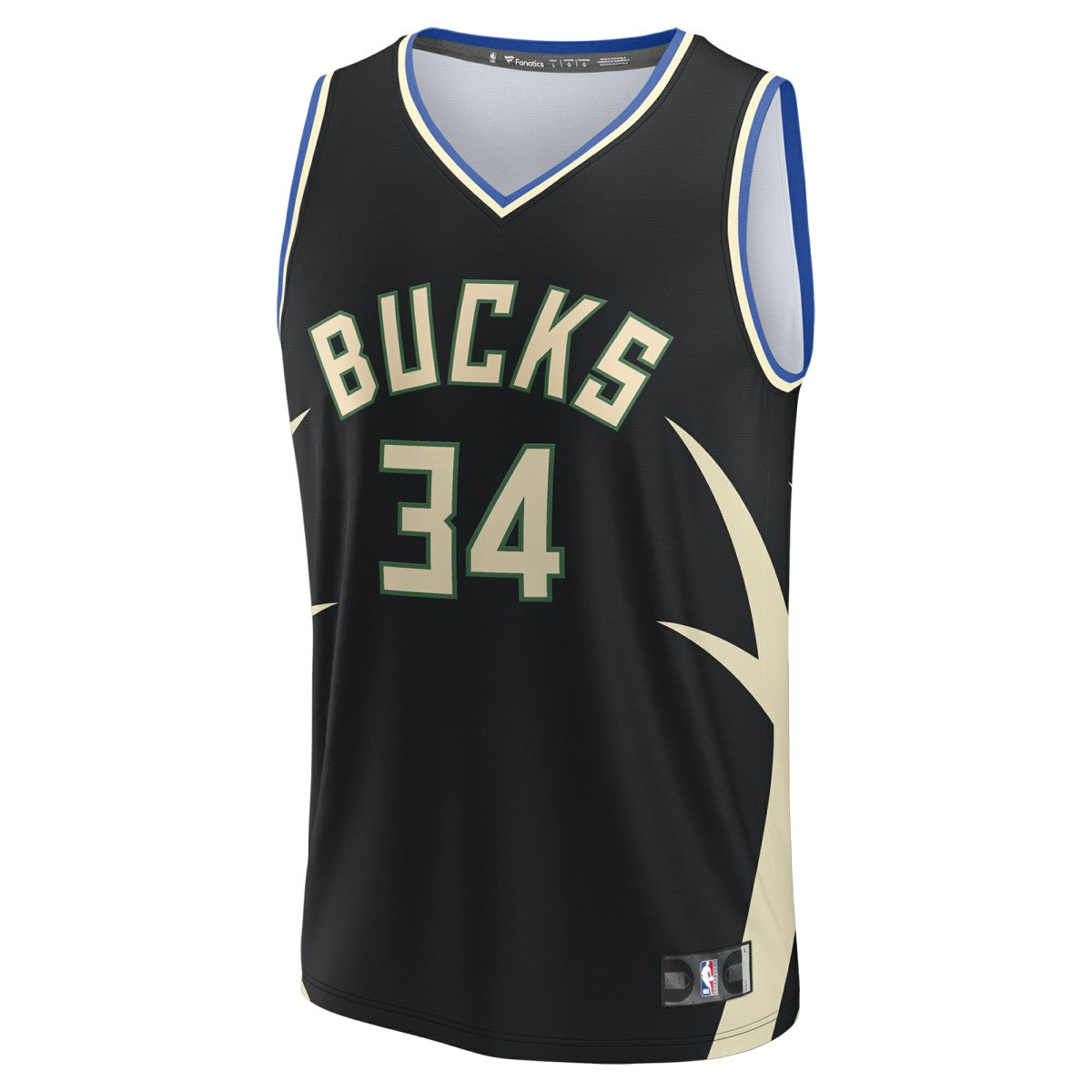 Fanatics - Giannis Antetokounmpo Milwaukee Bucks Fast Break Replica Player Jersey - Statement Edition - Black