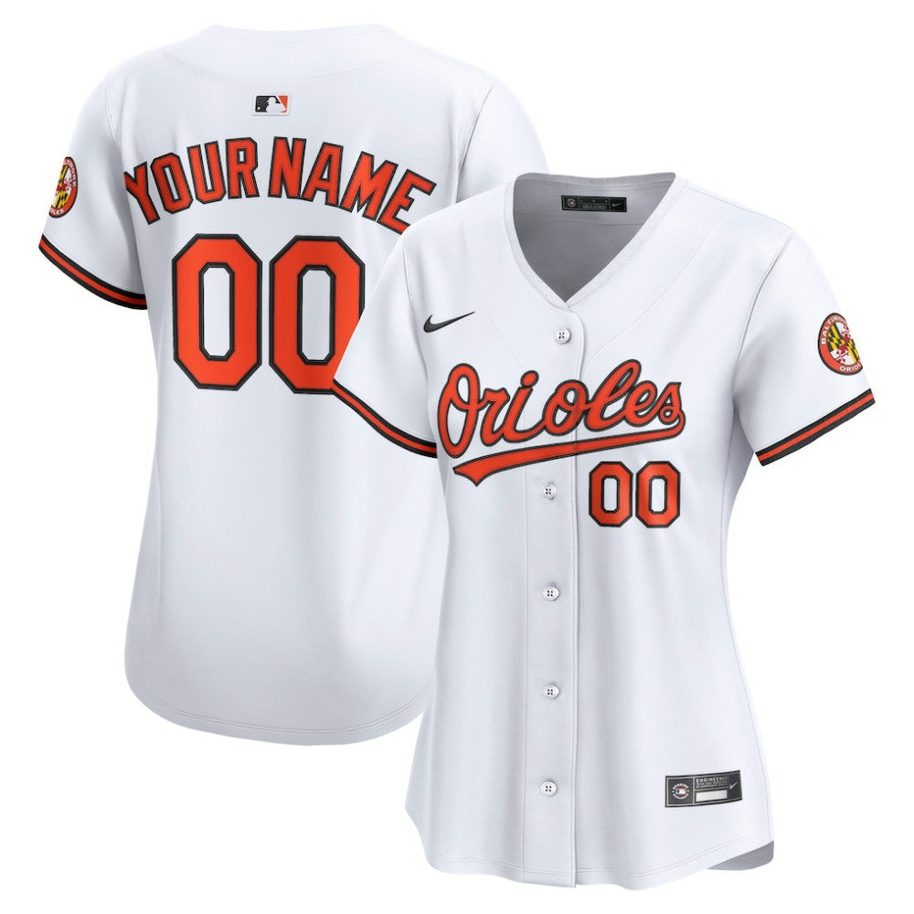 Baltimore Orioles Nike Women's Home Limited Custom Jersey On Sale