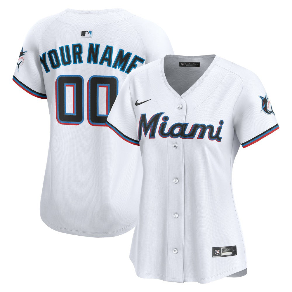 Miami Marlins Nike Women's Home Limited Custom Jersey for sale