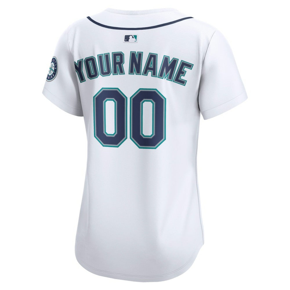 Seattle Mariners Nike Women's Home Limited Custom Jersey On Sale