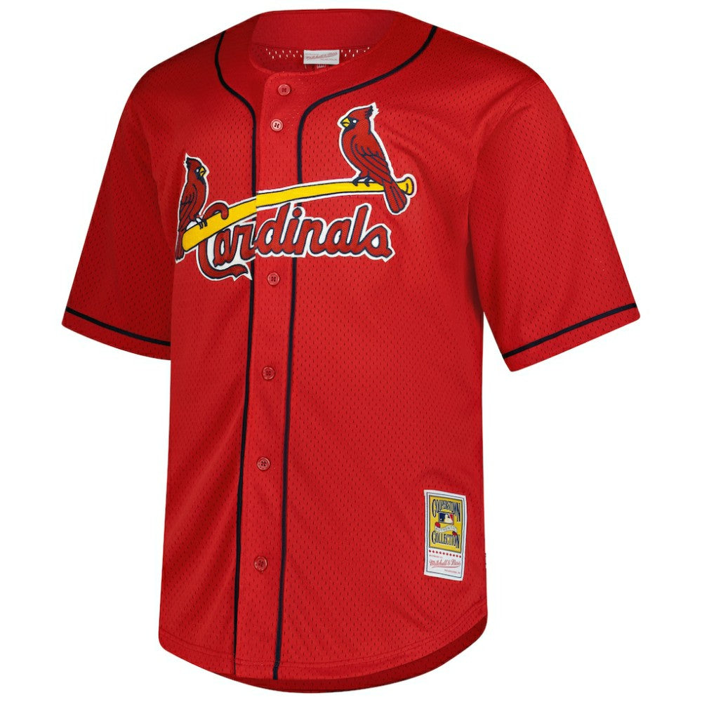 Mark McGwire St. Louis Cardinals Mitchell & Ness Big & Tall Cooperstown Mesh Batting Practice Jersey Lifestyle