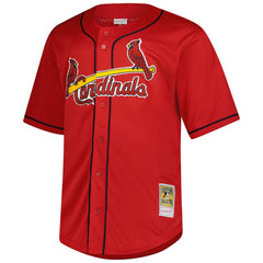 Mark McGwire St. Louis Cardinals Mitchell & Ness Big & Tall Cooperstown Mesh Batting Practice Jersey Lifestyle
