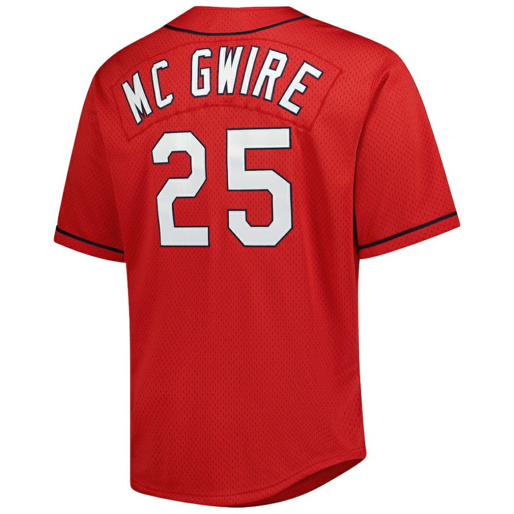 Mark McGwire St. Louis Cardinals Mitchell & Ness Big & Tall Cooperstown Mesh Batting Practice Jersey Lifestyle