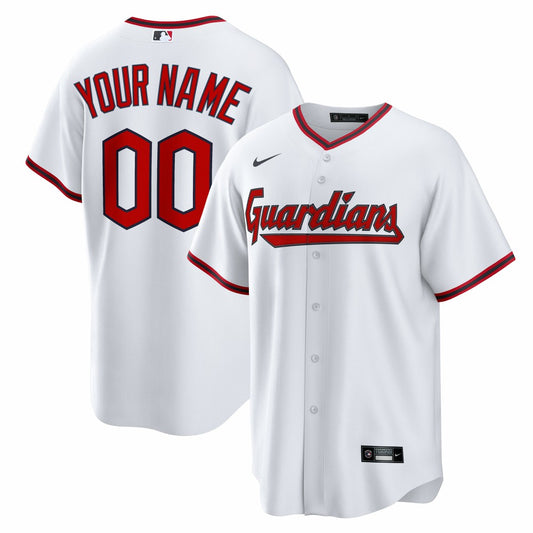 Cleveland Guardians Nike Home Custom Replica Jersey - White | MLB Jerseys