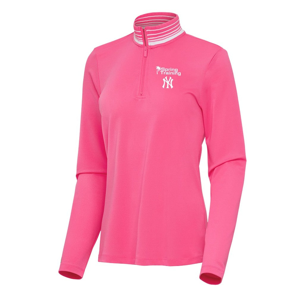 New York Yankees Antigua Women's Spring Training Palmetto Quarter-Zip Top for sale