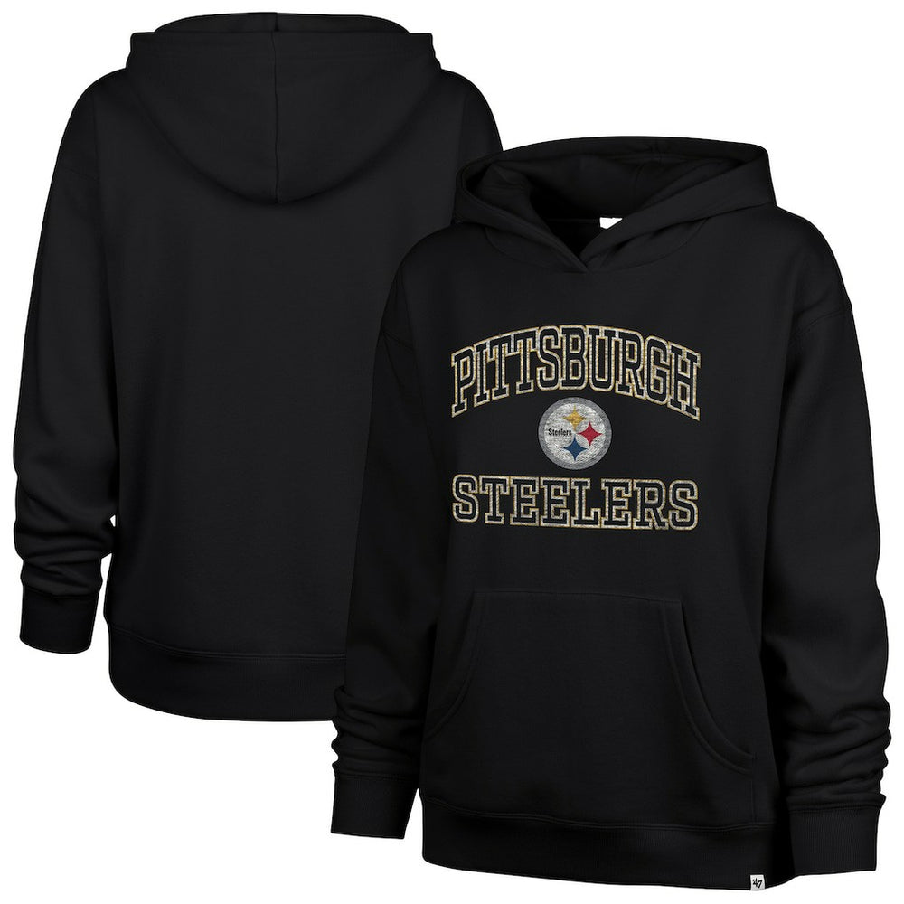 Pittsburgh Steelers '47 Women's Clarity Naomi Hoodie Black - 47 brand