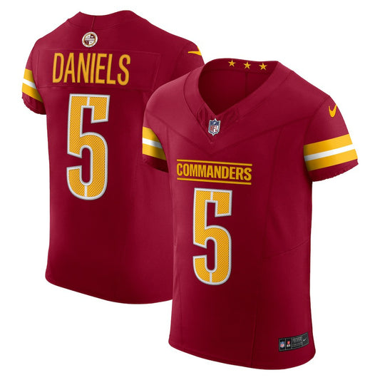 Jayden Daniels Washington Commanders Team Vapor F.U.S.E. Elite Jersey - Burgundy | NFL Jerseys