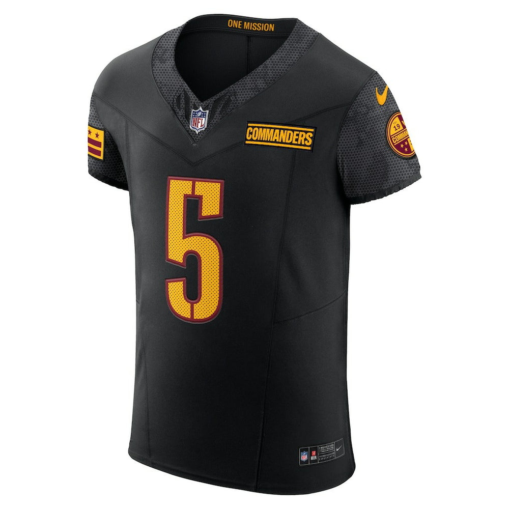 Jayden Daniels Washington Commanders Alternate Vapor F.U.S.E. Elite Jersey Black - Nike