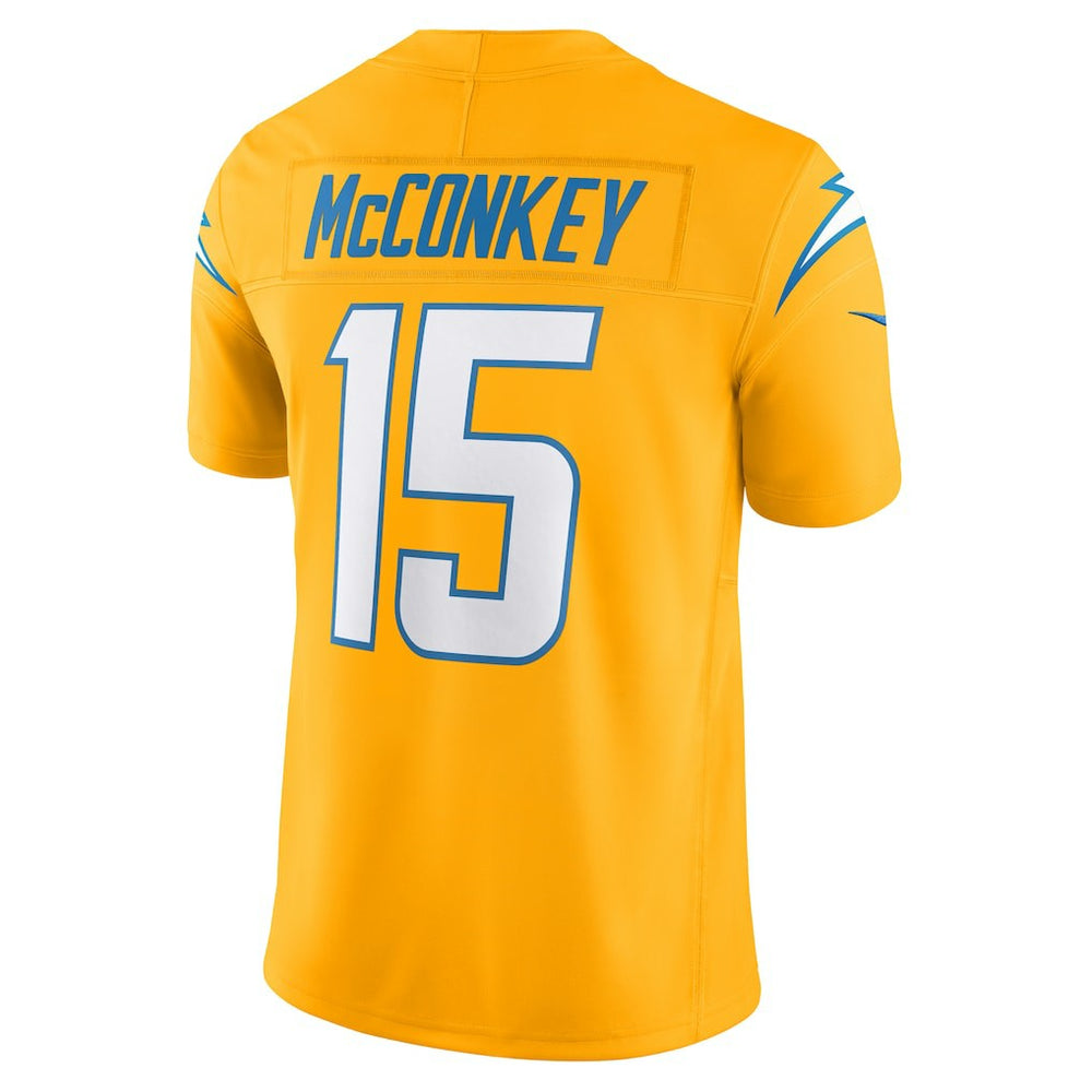 Ladd McConkey Los Angeles Chargers Alternate Charger Power Vapor F.U.S.E. Limited Jersey Gold - Nike