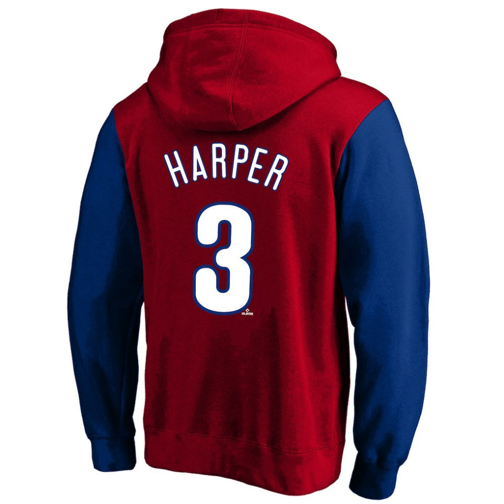 Bryce Harper Philadelphia Phillies Profile Big & Tall Name & Number Fleece Pullover Hoodie Clearance