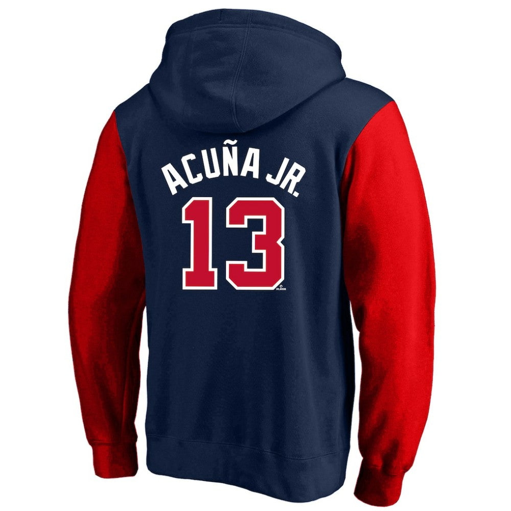 Ronald Acuna Jr. Atlanta Braves Profile Big & Tall Name & Number Fleece Pullover Hoodie Sale
