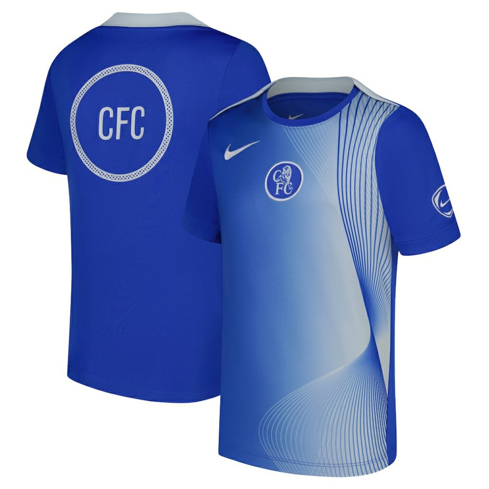 Nike Chelsea Youth 2025/26 Third Academy Pro Pre-Match Dri-Fit Top - Blue