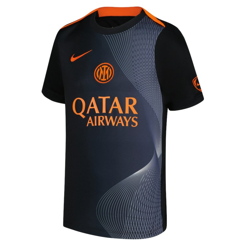Nike Inter Milan Youth 2025/26 Third Academy Pro Pre-Match Dri-Fit Top - Black