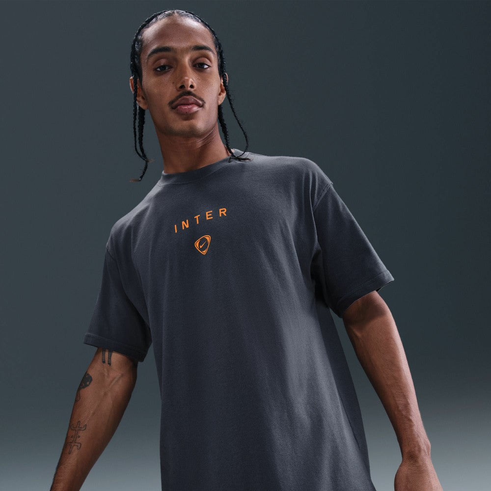 Nike Inter Milan T90 Wordmark T-Shirts - Gray