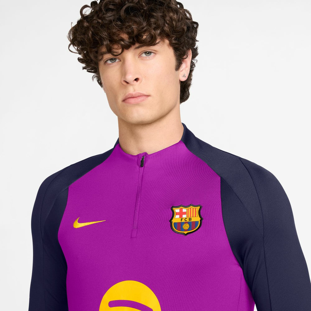 Nike Barcelona 2025/26 Strike Drill Quarter-Zip Long Sleeve Dri-FIT Top - Purple
