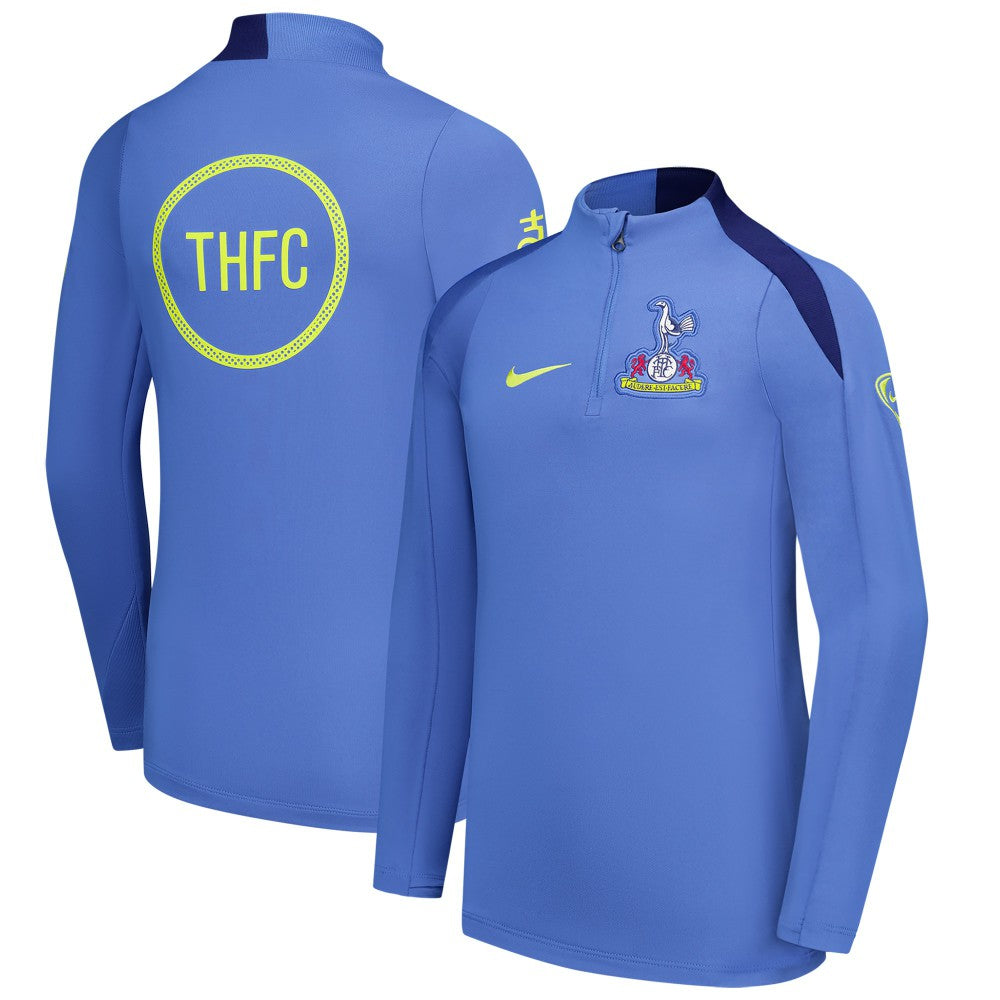 Nike Tottenham Hotspur Youth 2025/26 Strike Drill Quarter-Zip Dri-FIT Long Sleeve Top - Blue