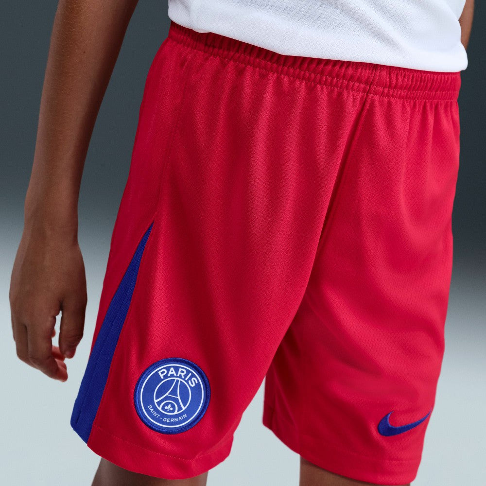 Nike Paris Saint-Germain Youth 2025/26 Dri-FIT Stadium Shorts - Red