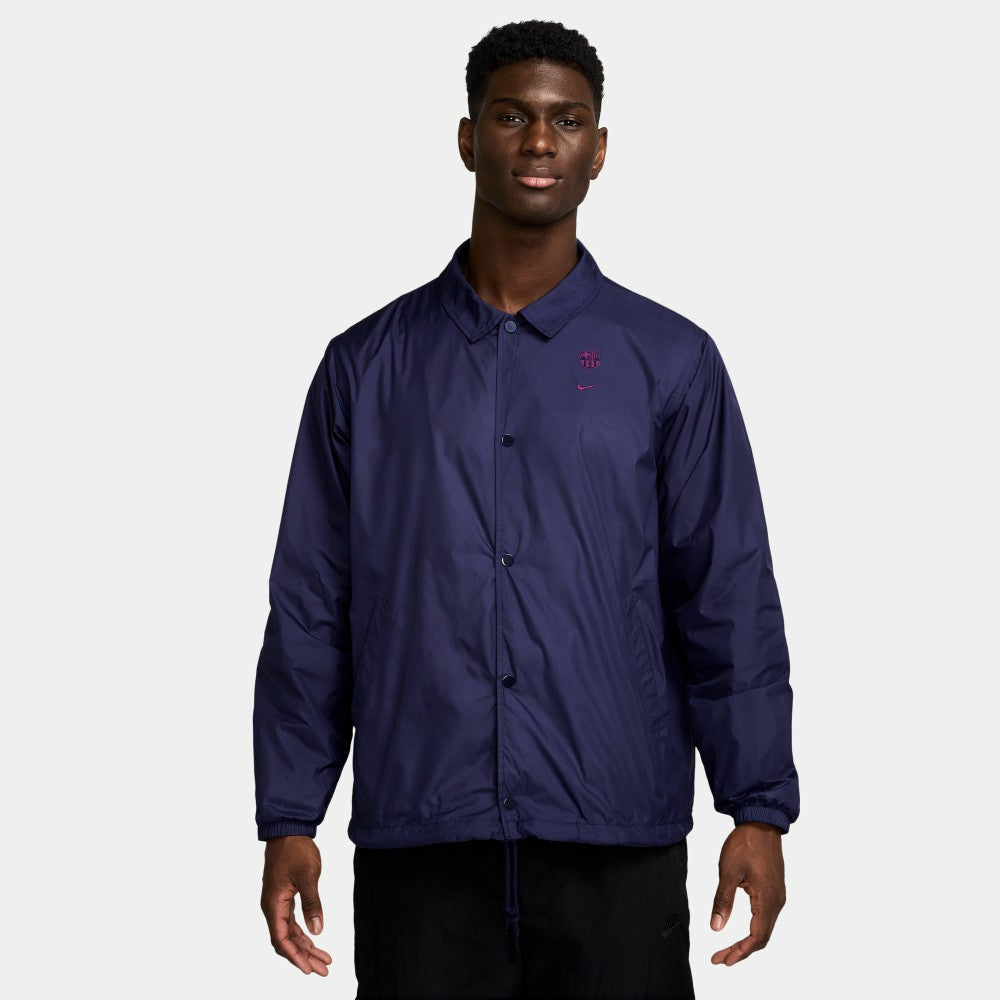 Nike Barcelona Club Coaches Full-Snap Jacket - Navy