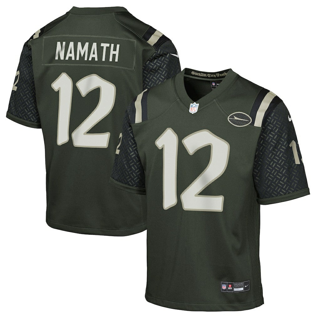 Joe Namath New York Jets Youth 2025 Rivalries Collection Retired Player Game Jersey Gotham Green - Nike