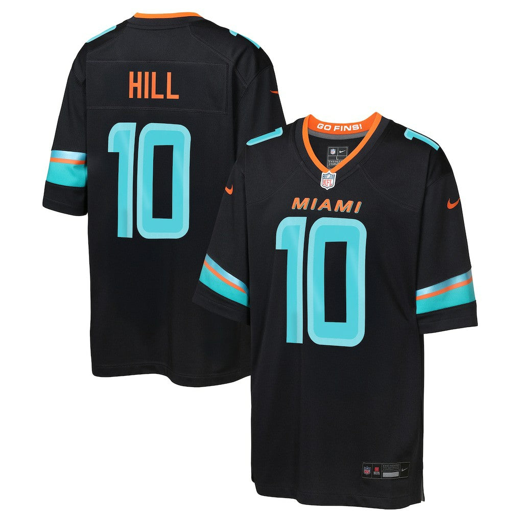 Tyreek Hill Miami Dolphins Youth 2025 Rivalries Collection Game Jersey Pitch Blue - Nike